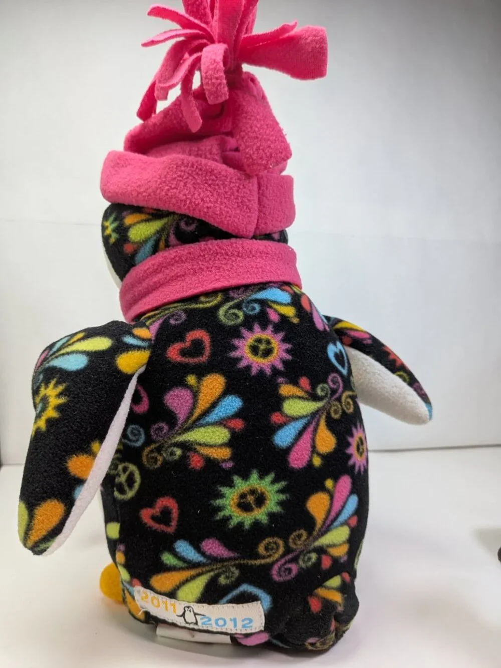 Vintage Penguin Plush Lot of 4 Webkinz Ganz Gund ABC Peace Sign Clips Christmas